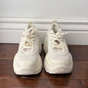 Cream Chunky Sneakers
